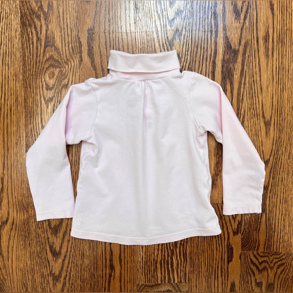 Jacadi Toddler Girl’s Light Pink Long Sleeve Turtleneck Top - 2T